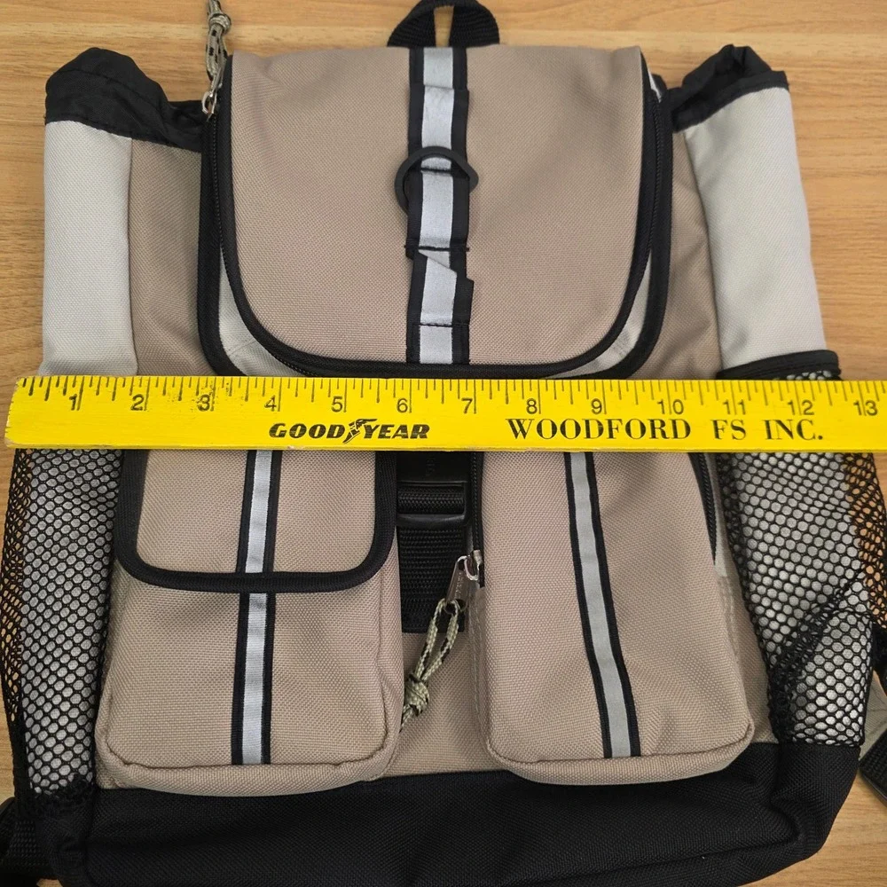 Vintage Eastsport Backpack Tan‎ Multipocket 90s Travel Hiking Daypack
